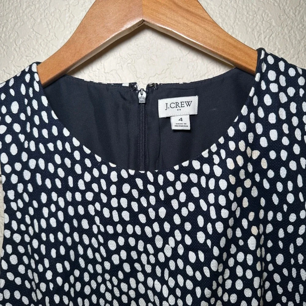 J. Crew Womens 4 Dress Sleeveless Basketweave Oncilla Print Sheath Date Romantic
